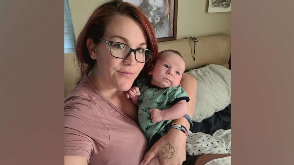 PHOTO: Megan Richards, 32, poses with her son Myles.
