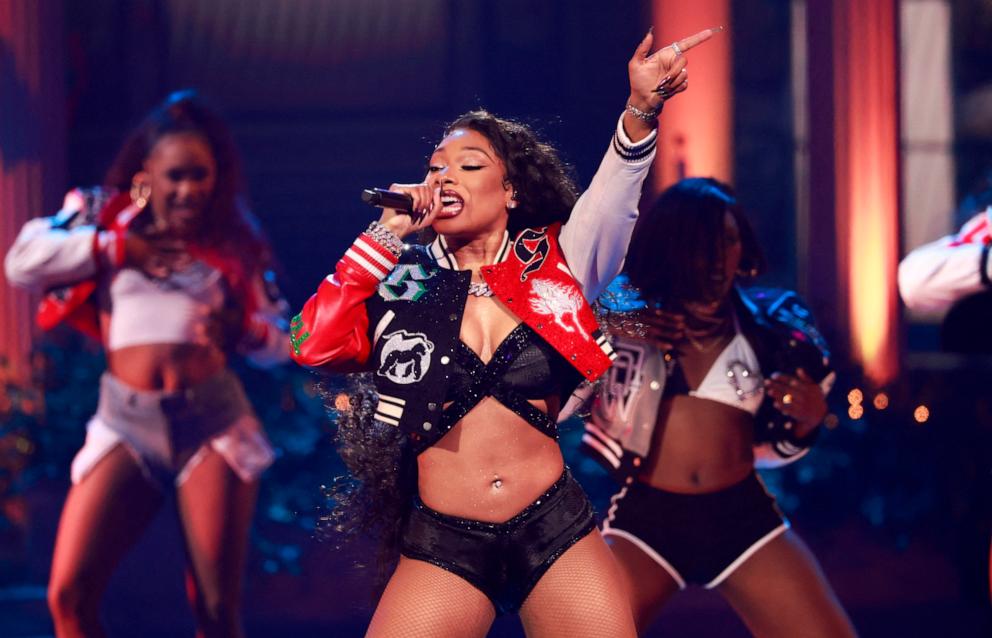 PHOTO: Megan Thee Stallion performs on stage during the 2024 BET Awards at the Peacock Theater, June 30, 2024, in Los Angeles.