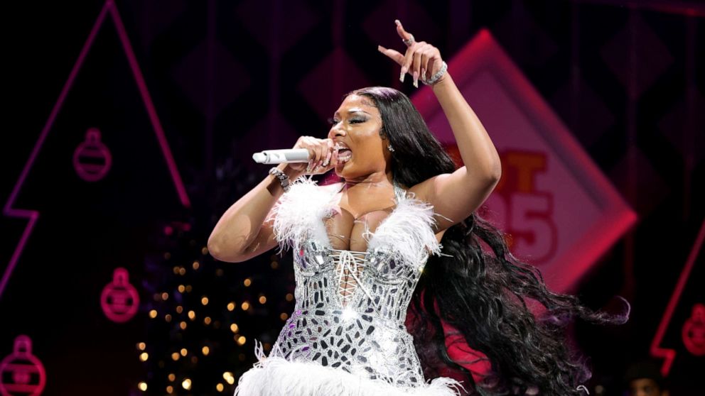 PHOTO: Megan Thee Stallion performs onstage during iHeartRadio Hot 99.5's Jingle Ball 2021 Presented by Capital One at Capital One Arena, Dec. 14, 2021, in Washington, DC.