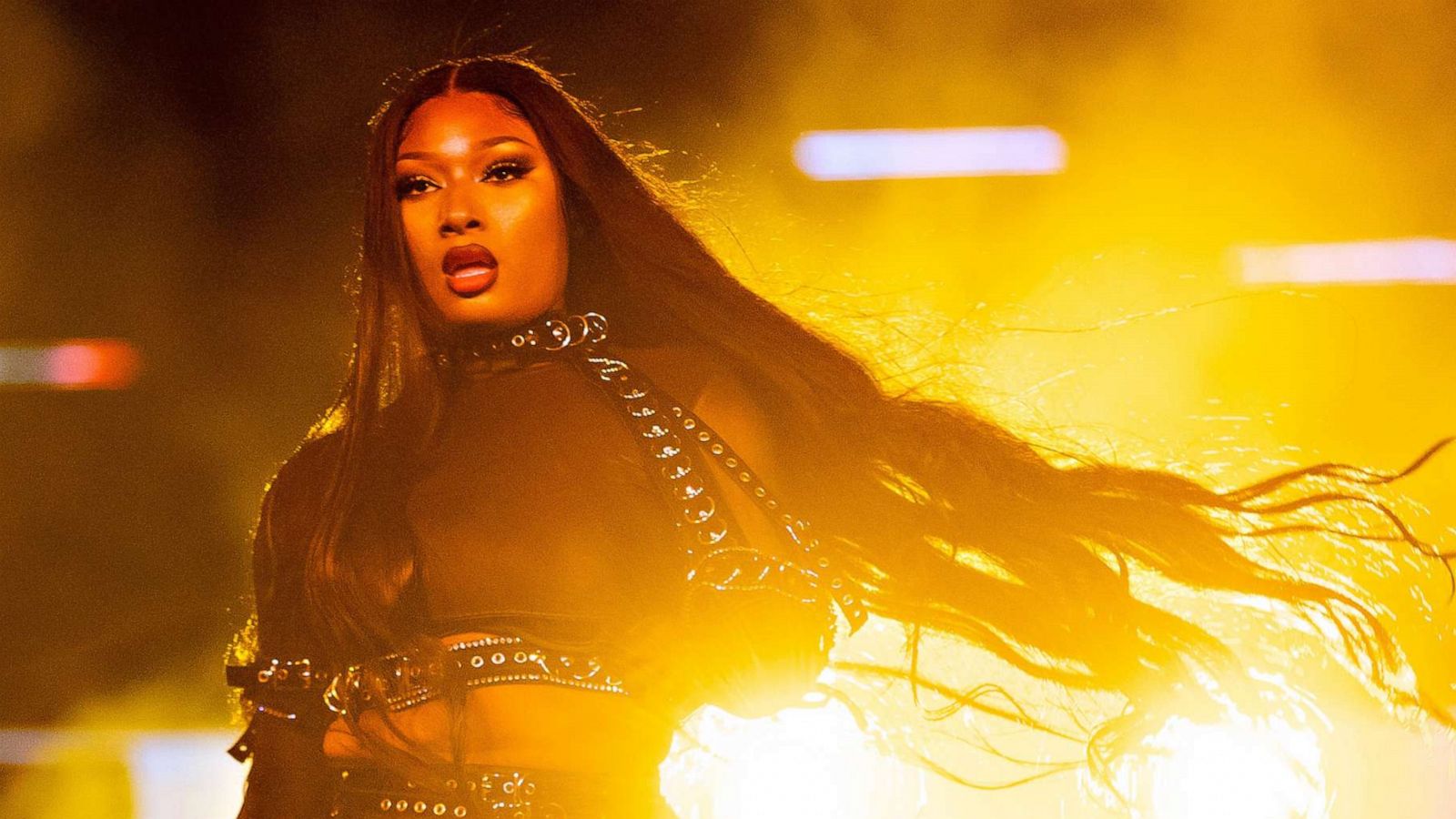 PHOTO: Megan Thee Stallion performs onstage during "Red Rocks Unpaused" music festival presented by Visible at Red Rocks Amphitheatre on Sept, 02, 2020, in Morrison, Colo.