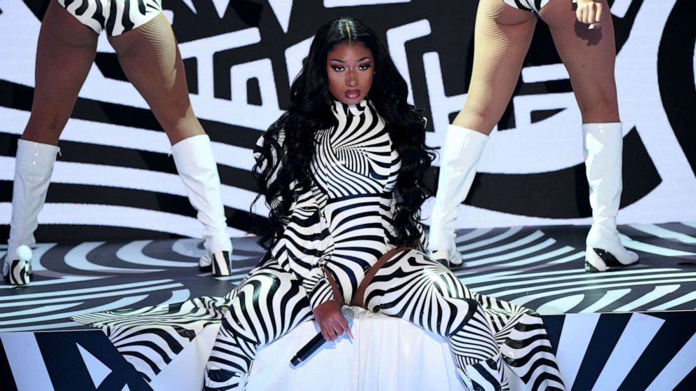 PHOTO: Megan Thee Stallion performs her song "Savage" on "Saturday Night Live", Oct.3, 2020.