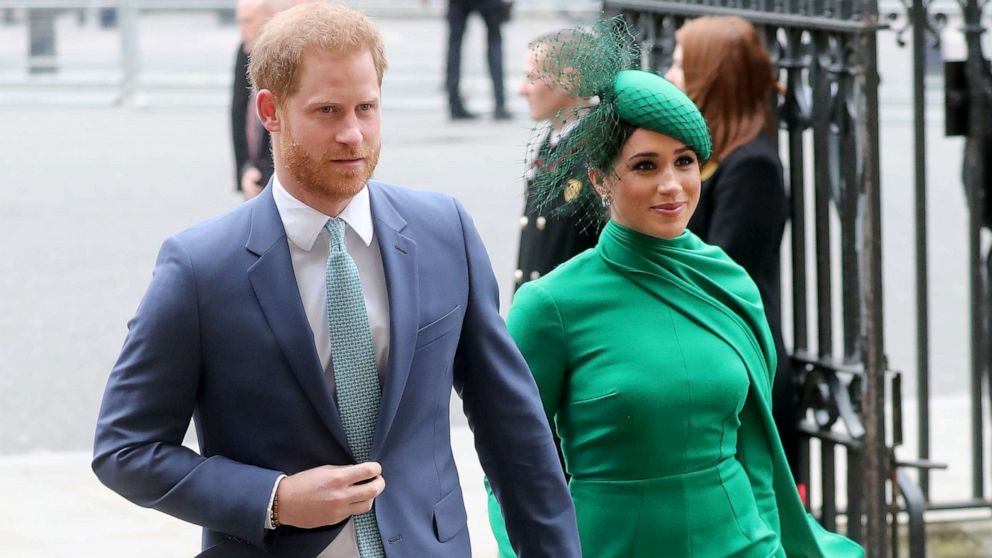 PHOTO: Prince Harry, Duke of Sussex and Meghan, Duchess of Sussex meets children as she attends the Commonwealth Day Service 2020 on March 09, 2020, in London.