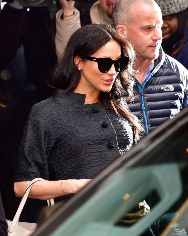 PHOTO: Meghan, Duchess of Sussex seen leaving The Mark Hotel, Feb. 19, 2019, in New York.