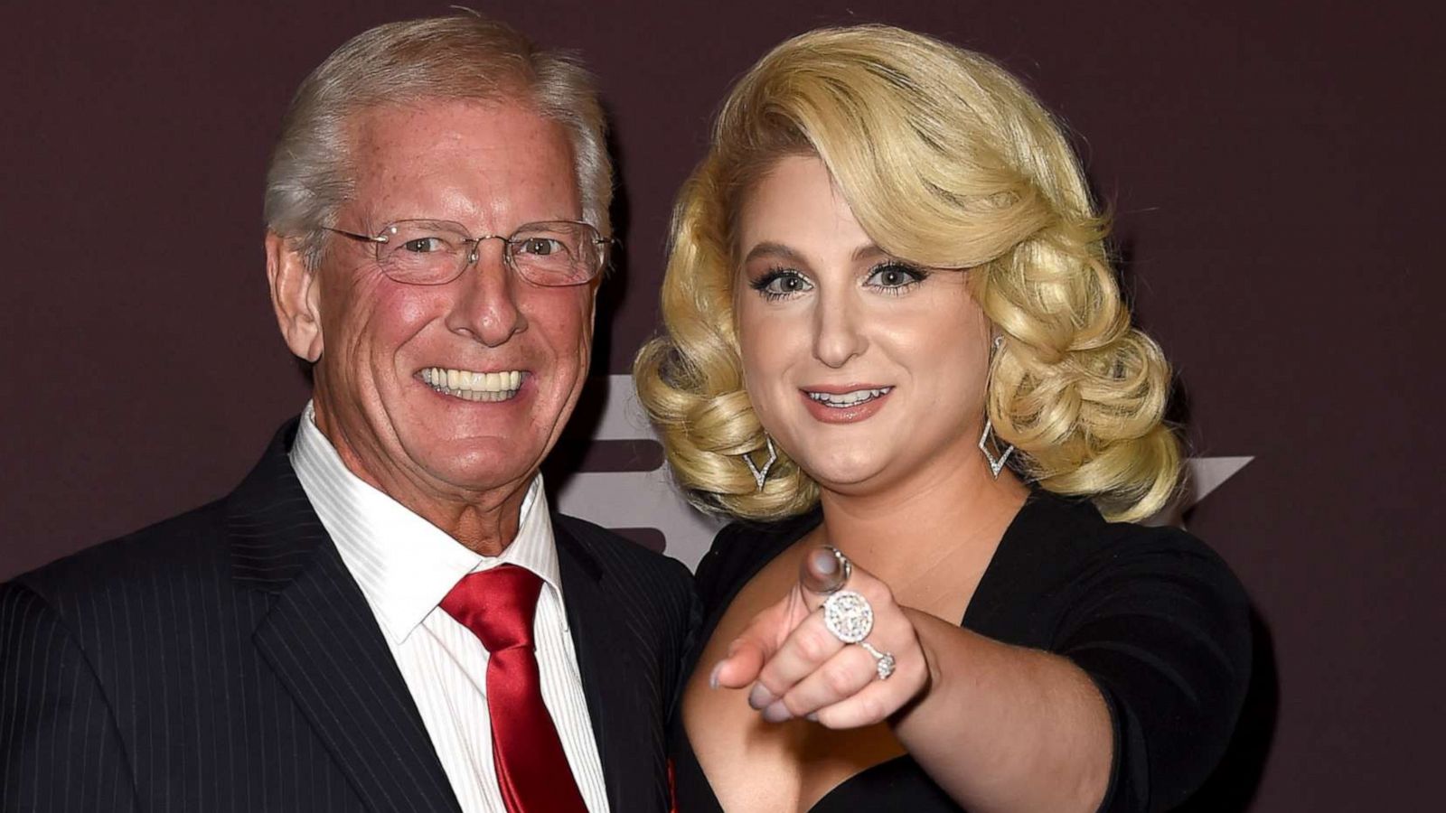 PHOTO: Meghan Trainor and her father Gary Trainor arrive at an event in Los Angeles, Sept. 25, 2018.