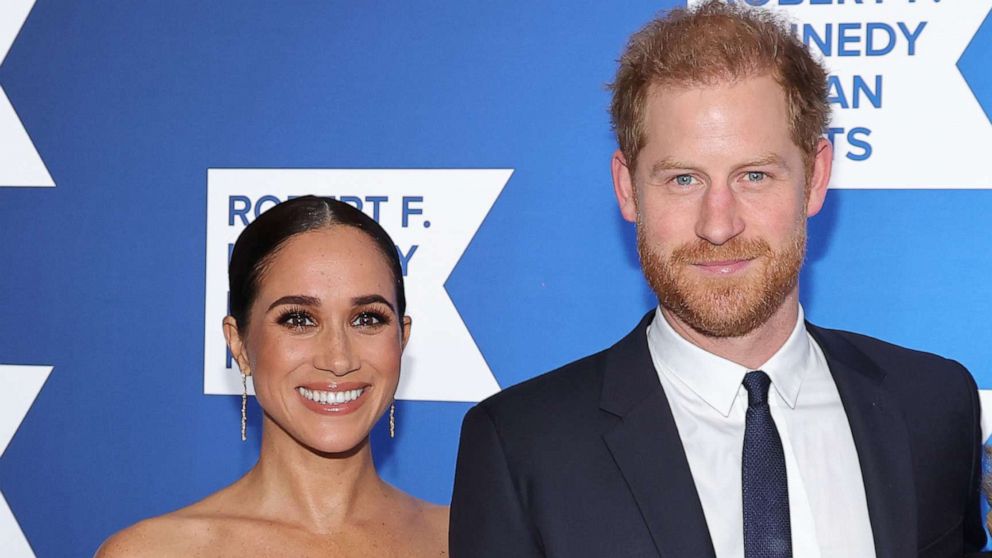 PHOTO: Meghan, Duchess of Sussex and Prince Harry, Duke of Sussex attend the 2022 Robert F. Kennedy Human Rights Ripple of Hope Gala at New York Hilton on Dec. 6, 2022, in New York.