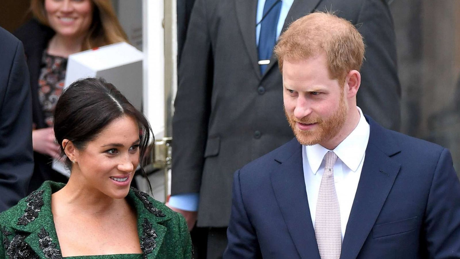 PHOTO: Prince Harry and Meghan, Duchess Of Sussex attend a Commonwealth Day Youth Event at Canada House on March 11, 2019 in London.