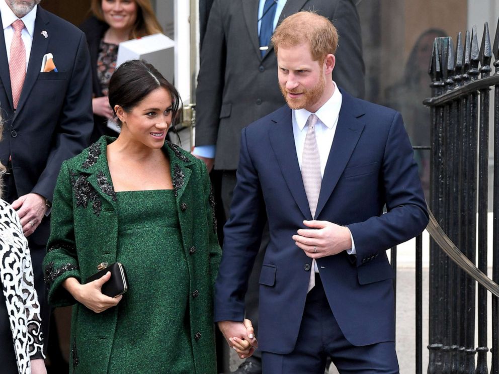 PHOTO: Prince Harry and Meghan, Duchess Of Sussex attend a Commonwealth Day Youth Event at Canada House on March 11, 2019 in London.