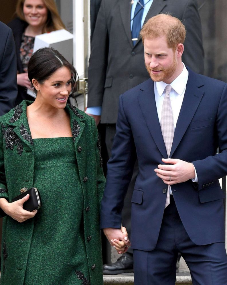 PHOTO: Prince Harry and Meghan, Duchess Of Sussex attend a Commonwealth Day Youth Event at Canada House on March 11, 2019 in London.