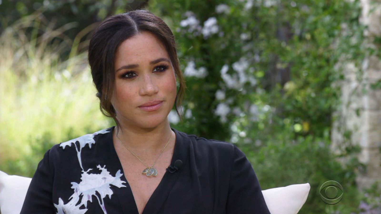 PHOTO: Meghan, the Duchess of Sussex, gives an interview to Oprah Winfrey, broadcast on March 7, 2021.