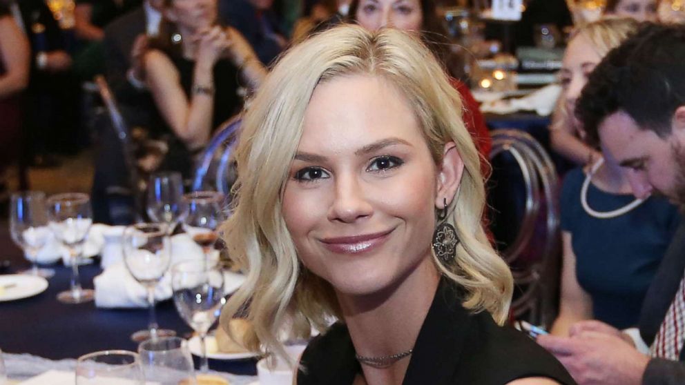 PHOTO: In this file photo, Real Housewives of Orange County Meghan King Edmonds claps while attending the Albert Pujols Foundation Christmas party in Clayton, Mo., on December 1, 2018.