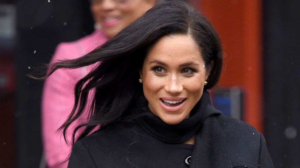 PHOTO: Meghan, Duchess of Sussex departs after visiting Bristol Old Vic, Feb. 1, 2019, in Bristol, England.
