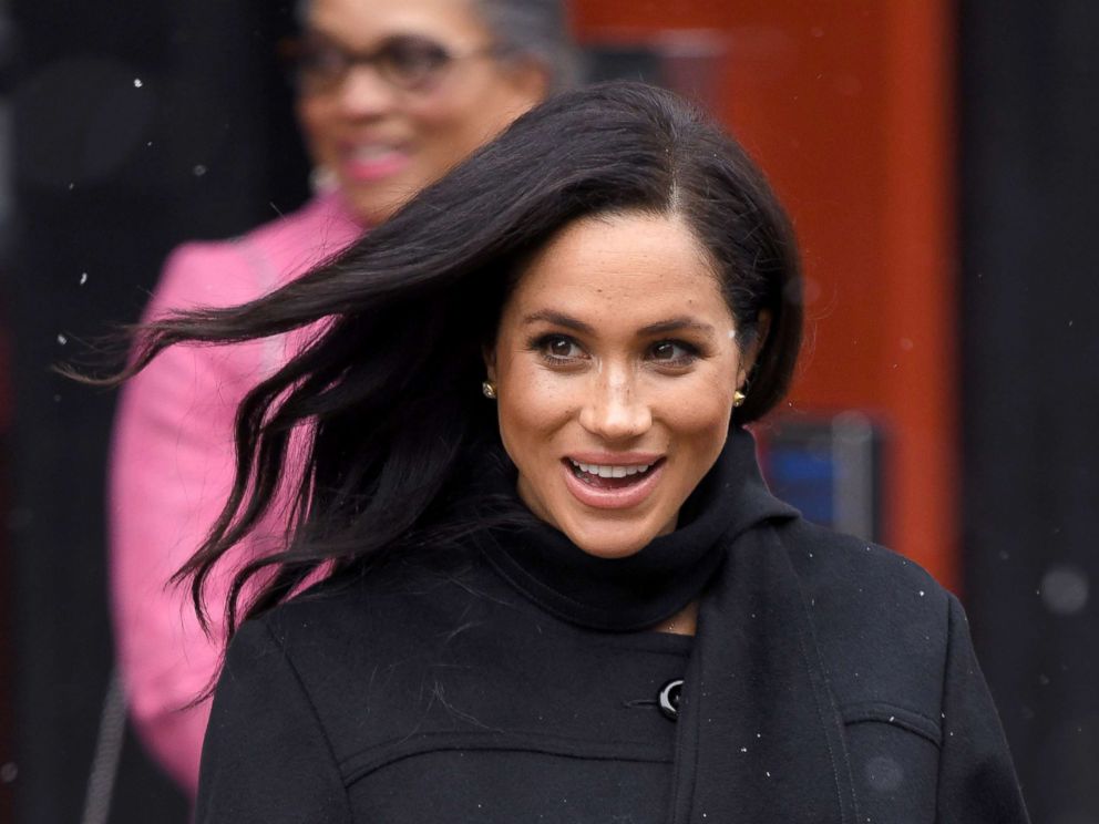 PHOTO: Meghan, Duchess of Sussex departs after visiting Bristol Old Vic, Feb. 1, 2019, in Bristol, England.