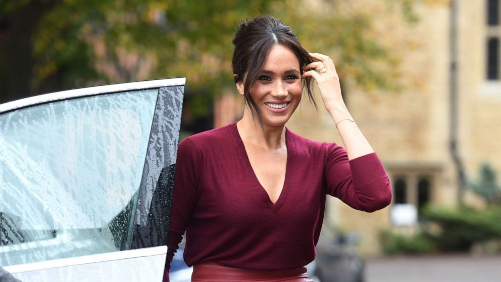 PHOTO: Meghan, Duchess of Sussex attends a roundtable discussion on gender equality with The Queens Commonwealth Trust and One Young World at Windsor Castle, Oct. 25, 2019 in Windsor, England. 