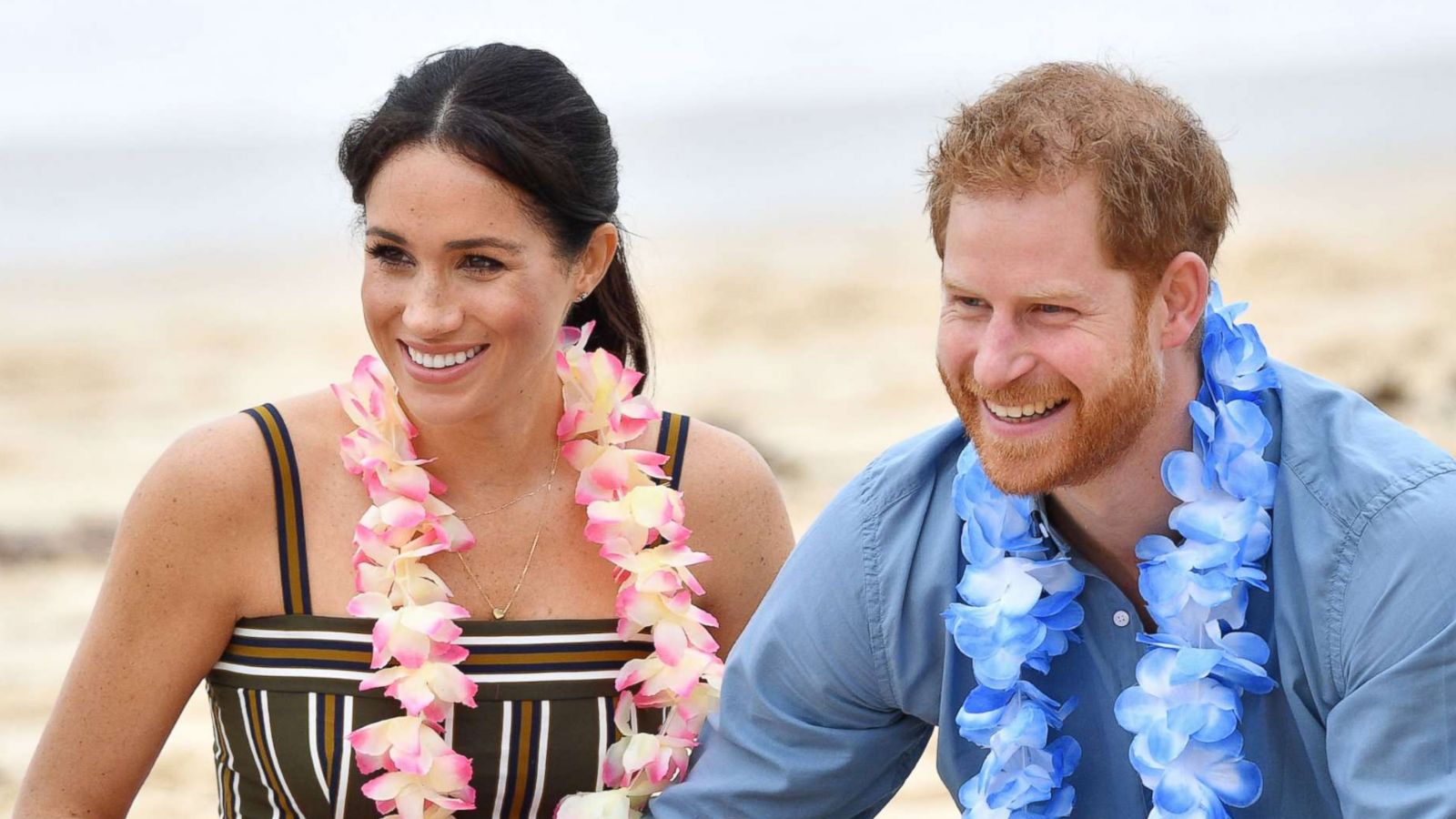 PHOTO: Prince Harry, The Duke of Sussex and his wife Meghan Markle, The Duchess of Sussex, during a visit to Bondi Beach in Sydney, Oct. 19, 2018.