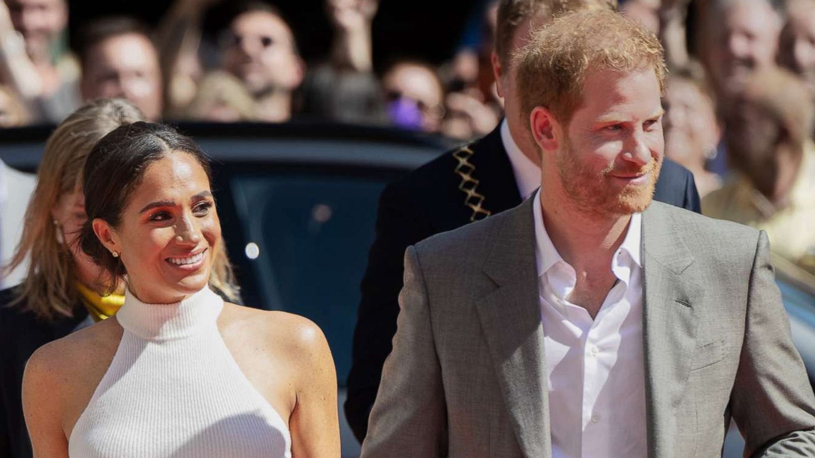 PHOTO: Prince Harry, Duke of Sussex and Meghan, Duchess of Sussex during the Invictus Games Dusseldorf 2023 - One Year To Go launch event on Sept. 6, 2022 in Dusseldorf, Germany.