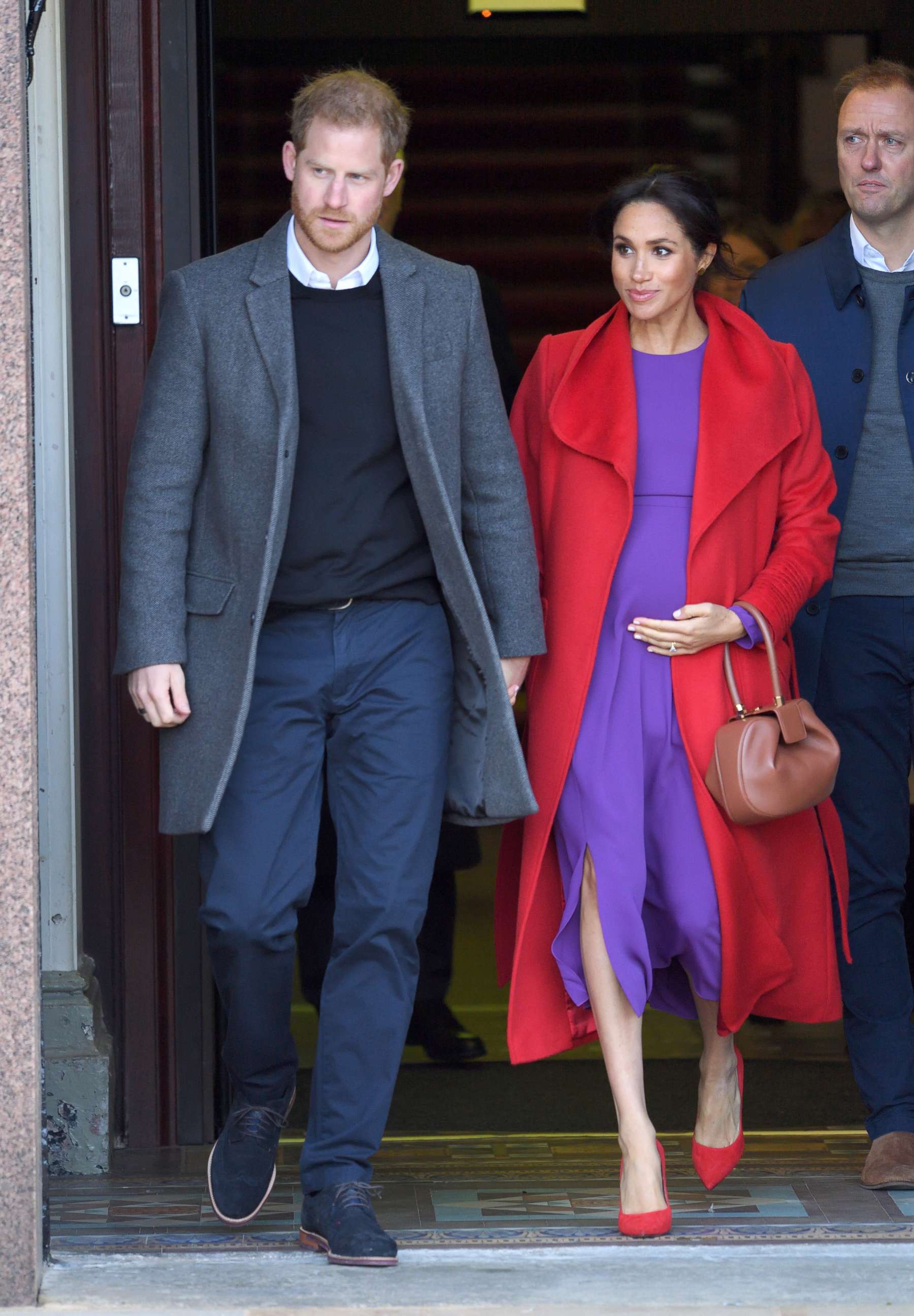 PHOTO: Prince Harry, Duke of Sussex and Meghan, Duchess of Sussex meet members of the public during a visit of Birkenhead at Hamilton Square on Jan. 14, 2019, in Birkenhead, U.K.