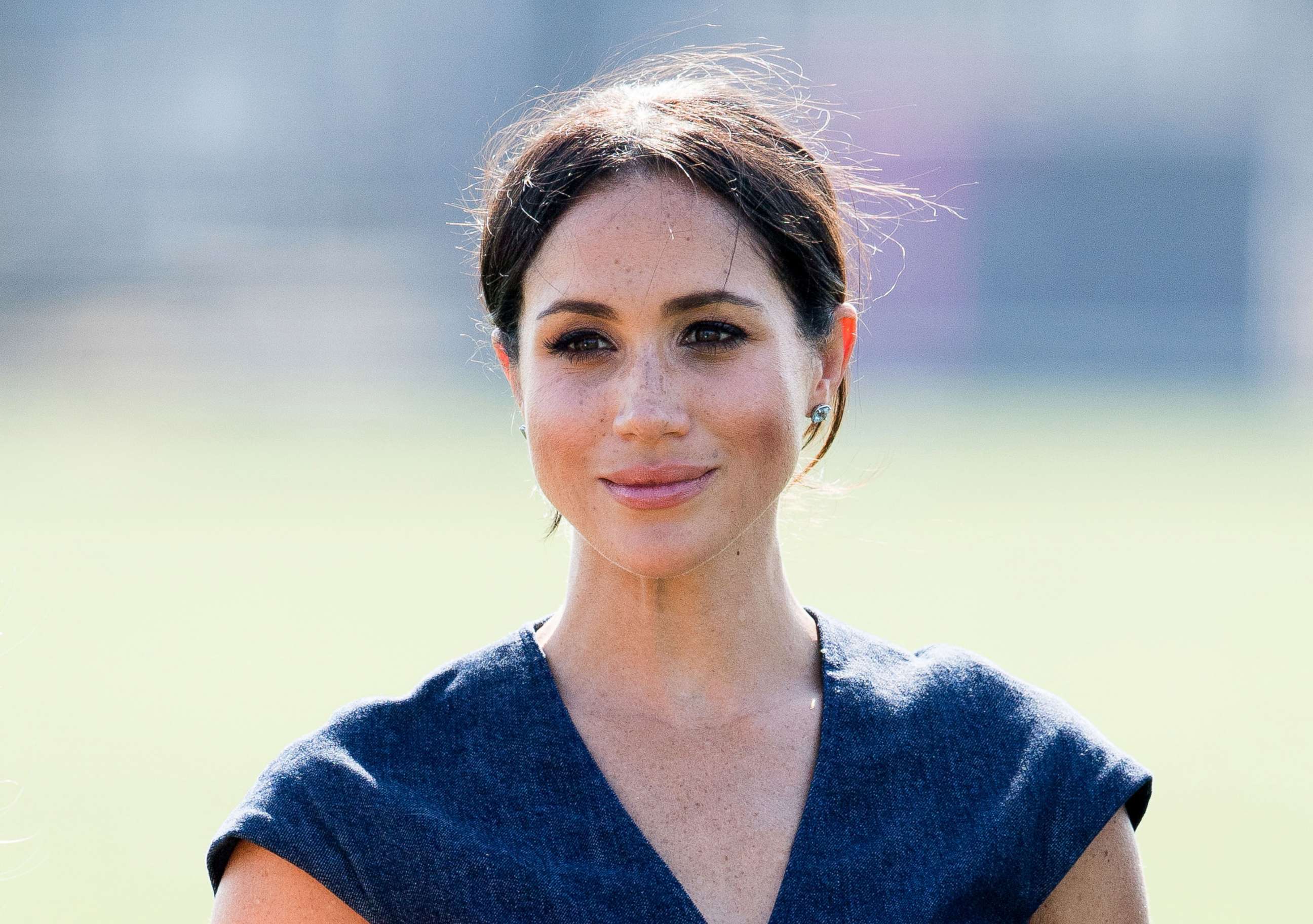 PHOTO: Meghan Markle, Duchess of Sussex attends the Sentebale Polo 2018 held at the Royal County of Berkshire Polo Club, July 26, 2018, in Windsor, England.