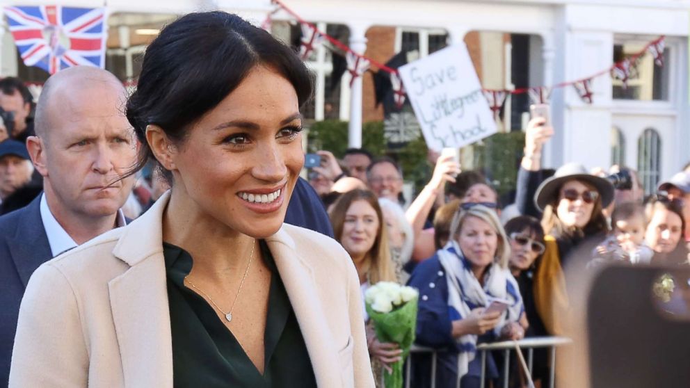 PHOTO: Prince Harry, Duke of Sussex and Meghan Markle, Duchess of Sussex seen greeting crowds in Chichester during an official visit to Sussex, Oct. 3, 2018, in Chichester, U.K.
