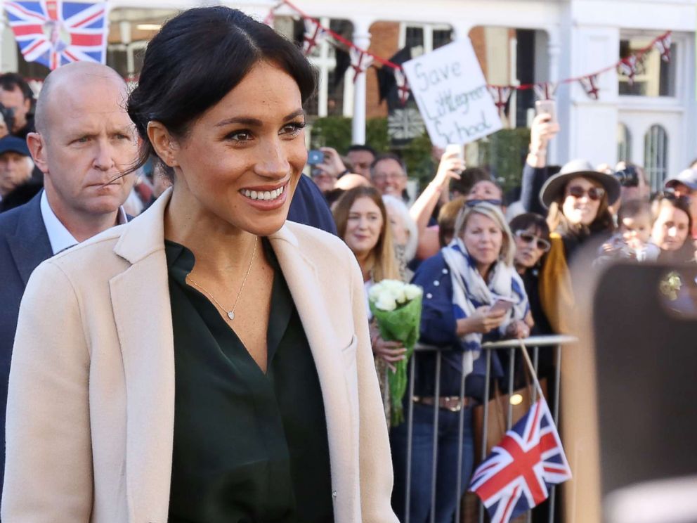 PHOTO: Prince Harry, Duke of Sussex and Meghan Markle, Duchess of Sussex seen greeting crowds in Chichester during an official visit to Sussex, Oct. 3, 2018, in Chichester, U.K.