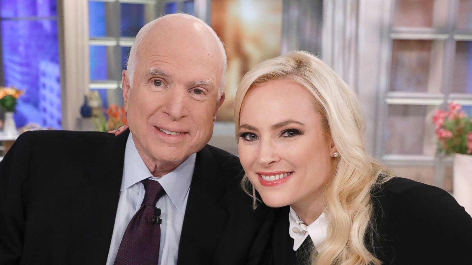 PHOTO: Senator John McCain made a special visit to "The View," Oct. 23, 2017, for his daughter Meghan McCain's birthday.