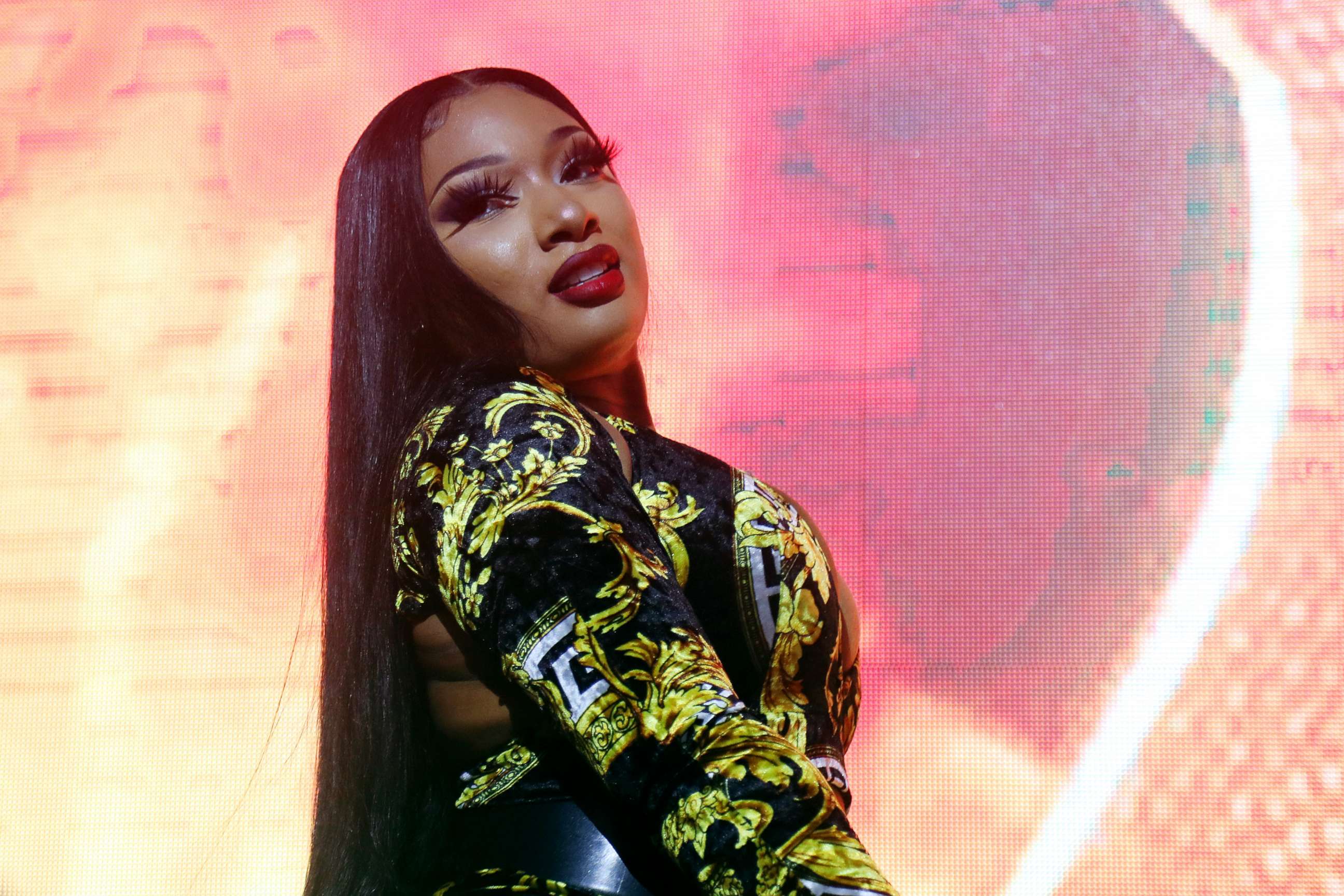 PHOTO: Megan Thee Stallion performs onstage at the 2020 MAXIM Big Game Experience, Feb. 1, 2020, in Miami, Florida.