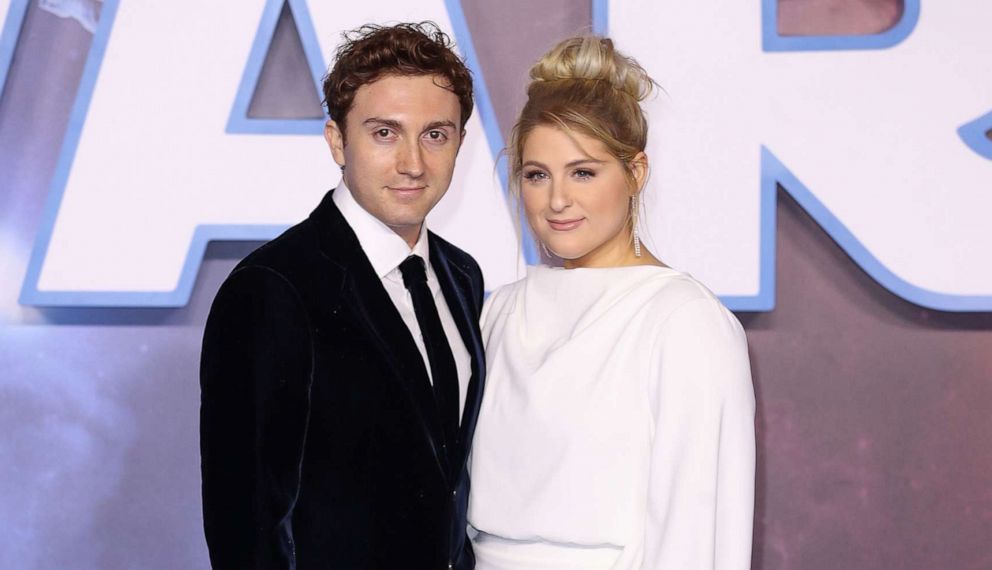 PHOTO: In this Dec. 18, 2019, file photo, Daryl Sabara and Meghan Trainor attend "Star Wars: The Rise of Skywalker" European Premiere at Cineworld Leicester Square in London.