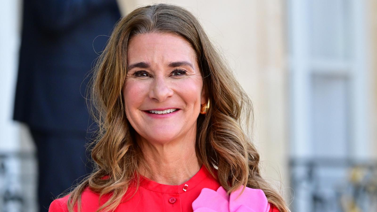 PHOTO: US philanthropist Melinda French Gates arrives for a meeting at the Elysee Palace, amid the New Global Financial Pact Summit in Paris June 23, 2023 in Paris, France.