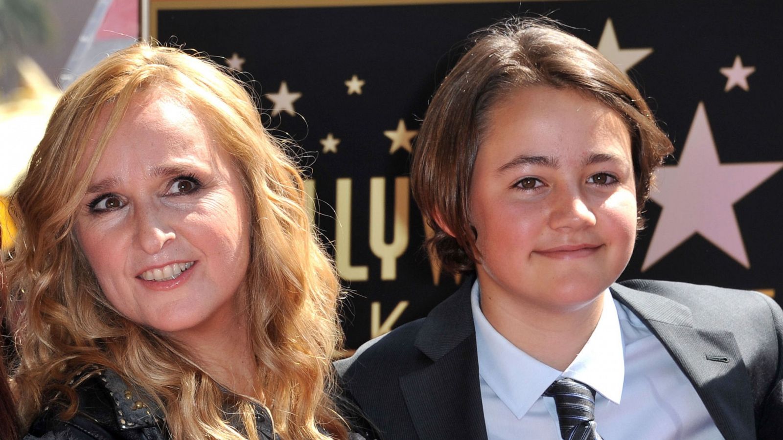 PHOTO: Melissa Etheridge poses with her son Beckett during her Walk of Fame ceremony held at the Hard Rock cafe in Hollywood, Calif., Sept. 27, 2011.