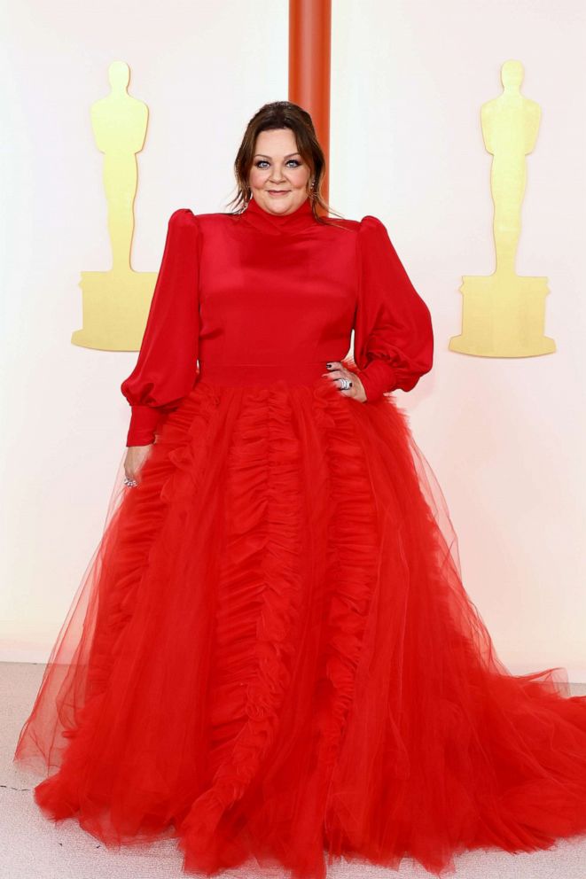 PHOTO: US actress Melissa McCarthy attends the 95th Annual Academy Awards at the Dolby Theatre in Hollywood, Calif, March 12, 2023.
