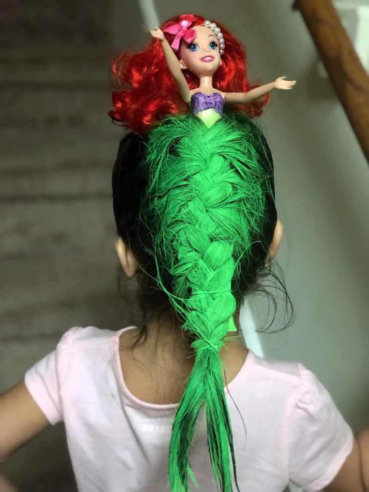 This 4 year old s epic Little Mermaid hair  is something 