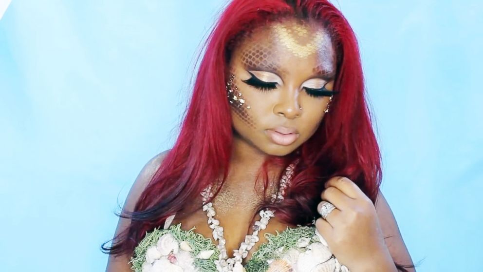PHOTO: Makeup artist and YouTuber Queenii Rozenblad showed "Good Morning America" how to create her take on exotic mermaid makeup.