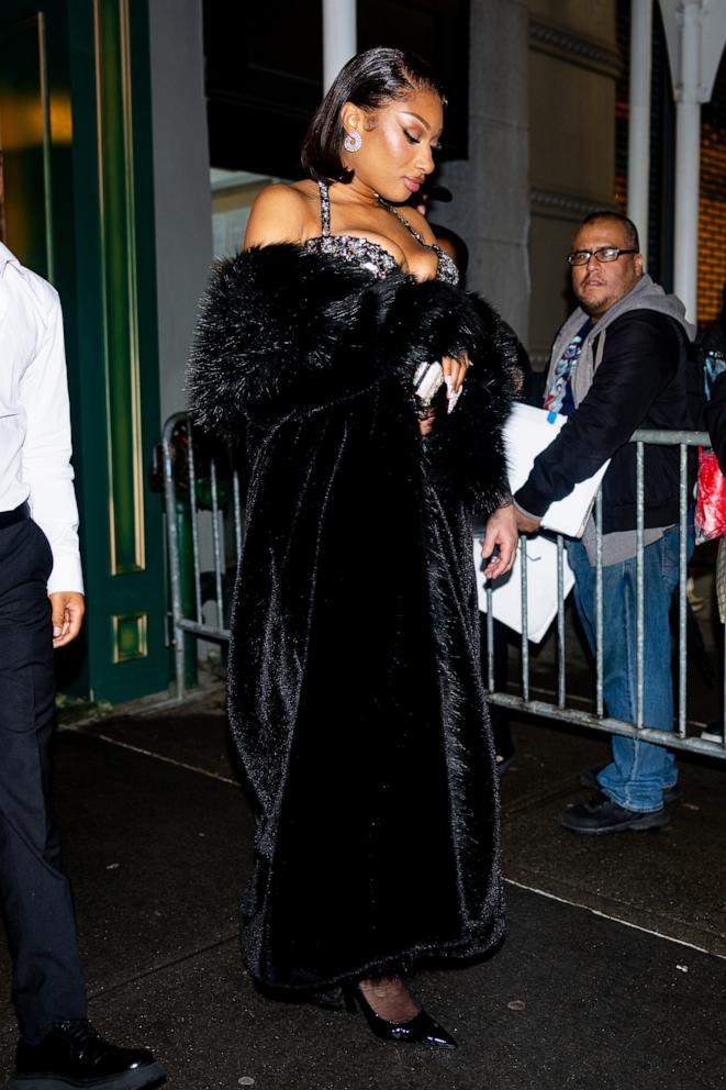 PHOTO: Megan Thee Stallion is seen at the A$AP Rocky x Ray Ban Met Gala After Party on May 05, 2025 in New York City.