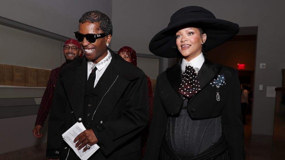 PHOTO: Met Gala Co-Chair A$AP Rocky and Rihanna attend the 2025 Met Gala Celebrating "Superfine: Tailoring Black Style" at Metropolitan Museum of Art, May 5, 2025 in New York City.