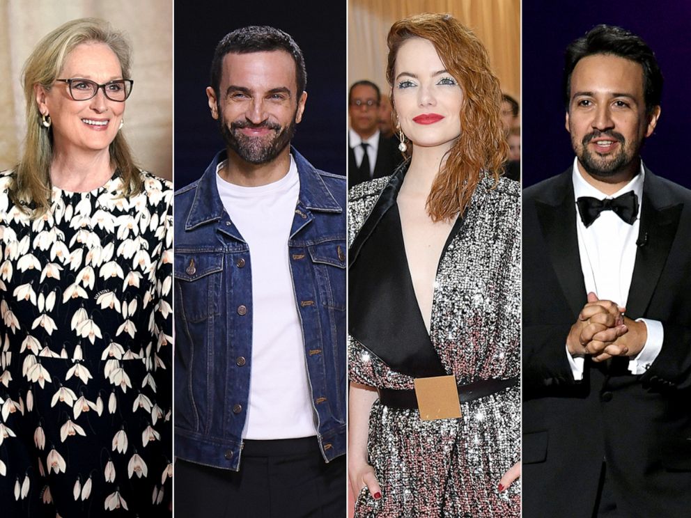 PHOTO: Meryl Streep, Nicolas Ghesquiere, Emma Stone and  Lin-Manuel Miranda are the Met Gala 2020 co-chairs.