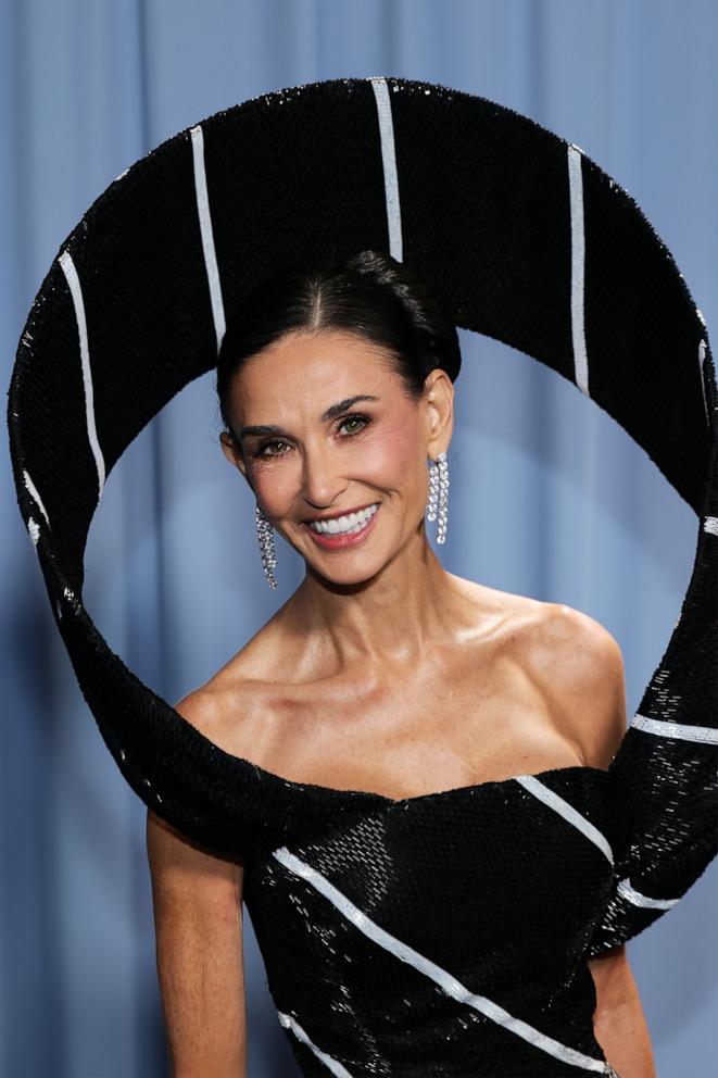 PHOTO: Demi Moore attends the 2025 Met Gala Celebrating 'Superfine: Tailoring Black Style' at Metropolitan Museum of Art, May 5, 2025 in New York City.
