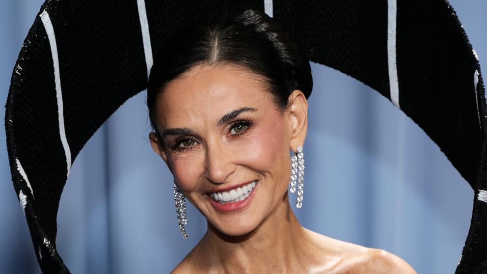 PHOTO: Demi Moore attends the 2025 Met Gala Celebrating 'Superfine: Tailoring Black Style' at Metropolitan Museum of Art, May 5, 2025 in New York City.