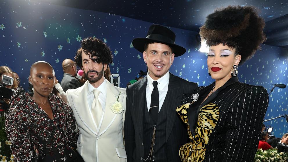 PHOTO: Cynthia Erivo, Marc Jacobs, Char Defrancesco, and Doja Cat attend the 2025 Met Gala Celebrating 'Superfine: Tailoring Black Style' at Metropolitan Museum of Art, May 5, 2025 in New York City.