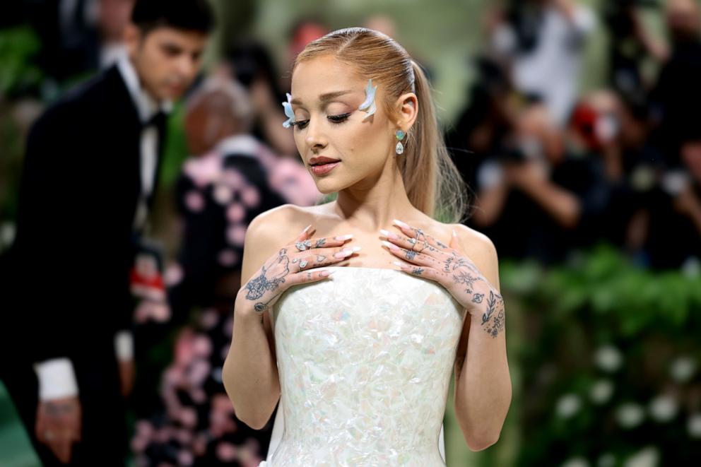 PHOTO: Ariana Grande attends the 2024 Met Gala Celebrating 'Sleeping Beauties: Reawakening Fashion' at The Metropolitan Museum of Art, May 6, 2024, in New York City.