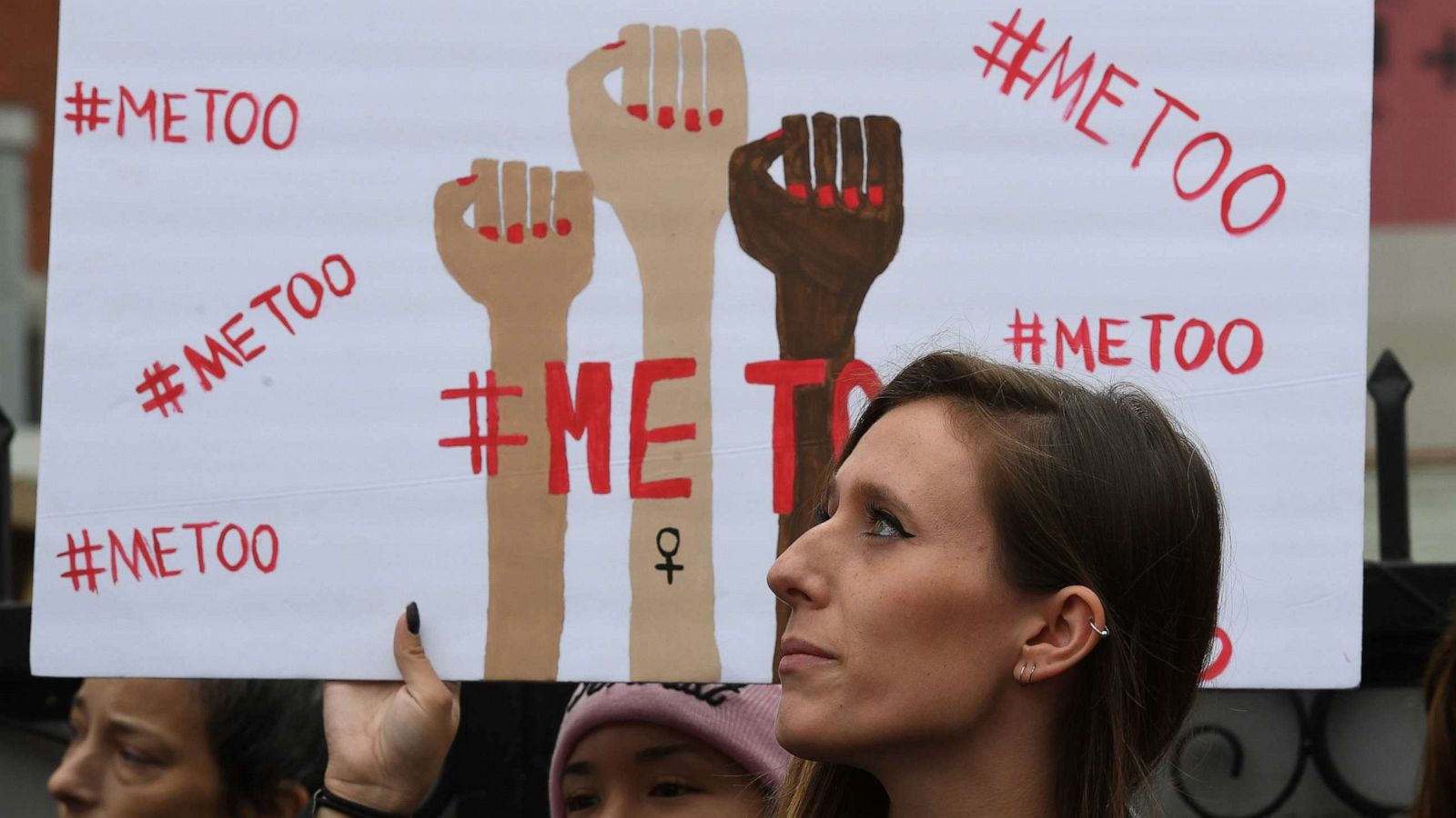 PHOTO: Victims of sexual harassment, sexual assault, sexual abuse and their supporters protest during a #MeToo march in Hollywood, Calif., Nov. 12, 2017.