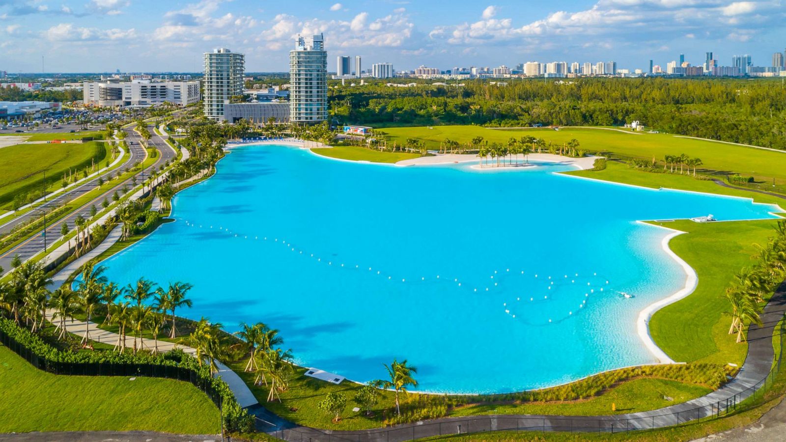 PHOTO: Laguna Sole is a 7-acre crystal-clear swimmable man-made lagoon.