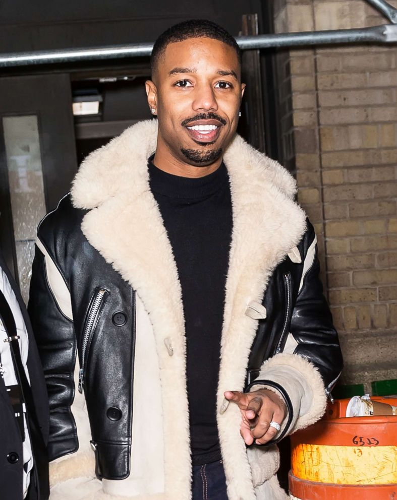 PHOTO: Michael B. Jordan leaves the Coach 1941 fashion show at the NYSE during New York Fashion Week, Feb. 12, 2019, in New York City.