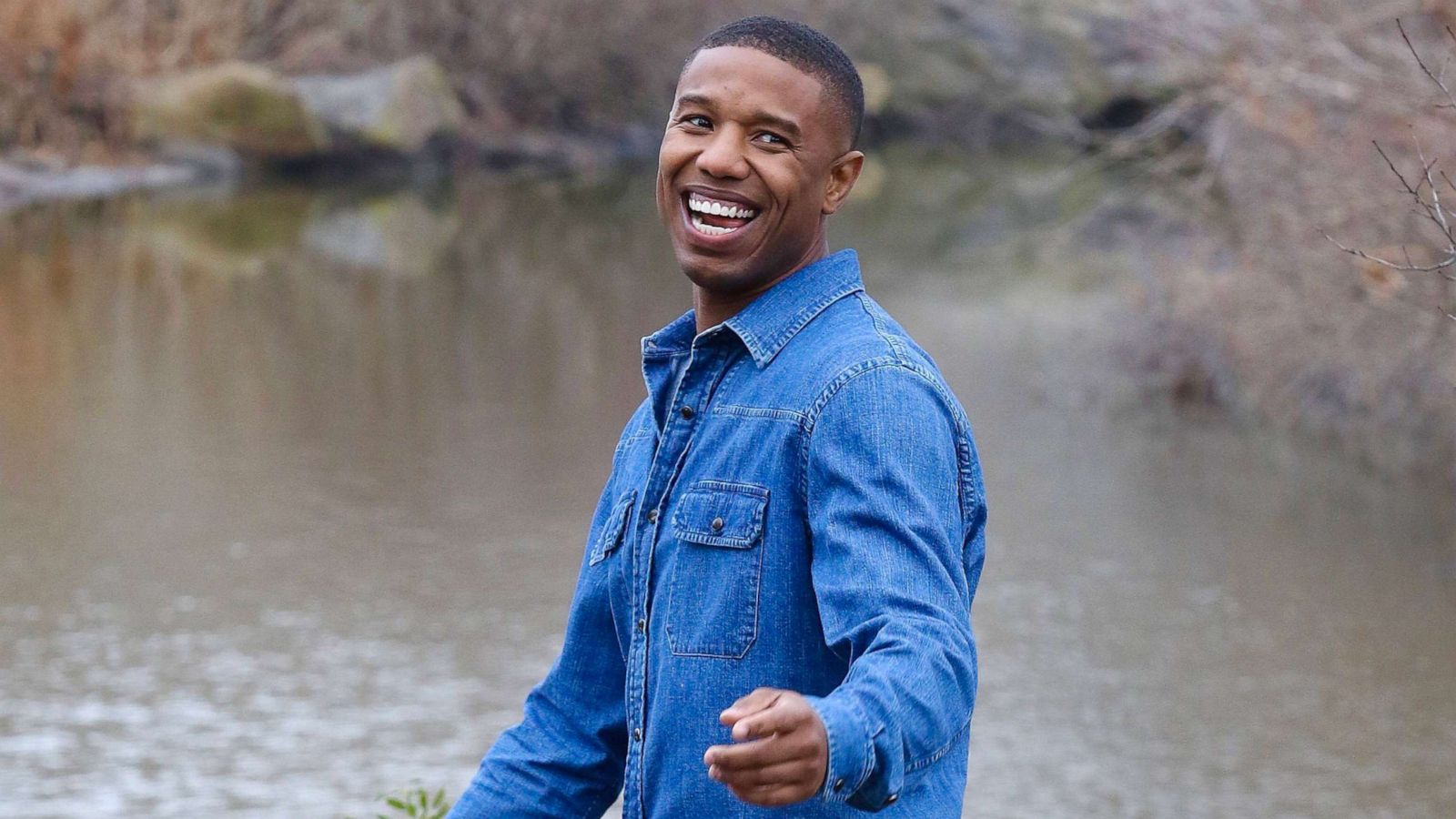 PHOTO: Michael B. Jordan films "Journal for Jordan" on March 25, 2021, in New York.