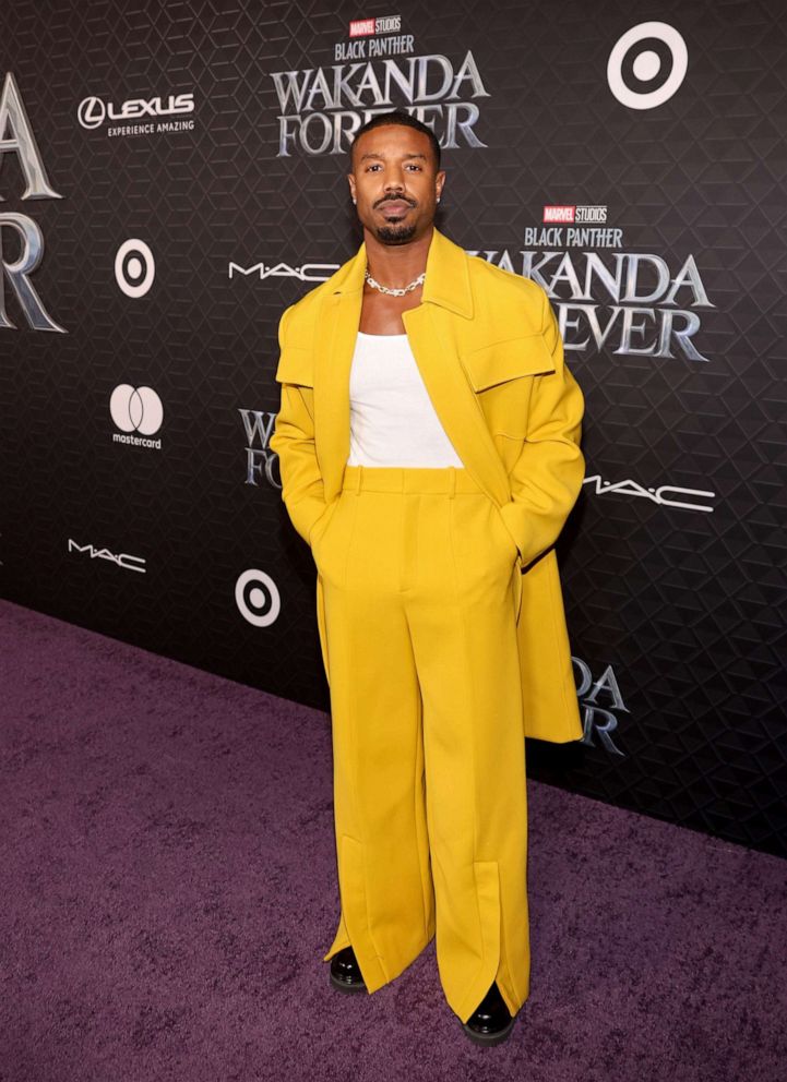 PHOTO: Michael B. Jordan attends the Black Panther: Wakanda Forever World Premiere at the El Capitan Theatre in Hollywood, California on October 26, 2022.