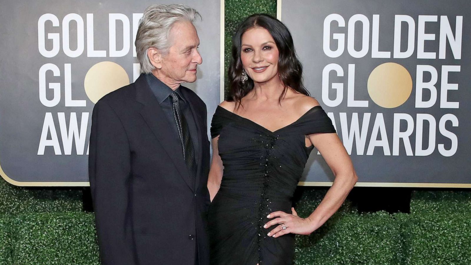 PHOTO: Michael Douglas and Catherine Zeta-Jones attend the 78th Annual Golden Globe Awards on Feb. 28, 2021 in New York.