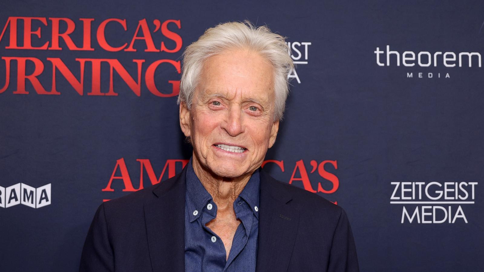 PHOTO: Michael Douglas attends an "America's Burning" New York screening at DGA Theater on July 10, 2024 in New York City.