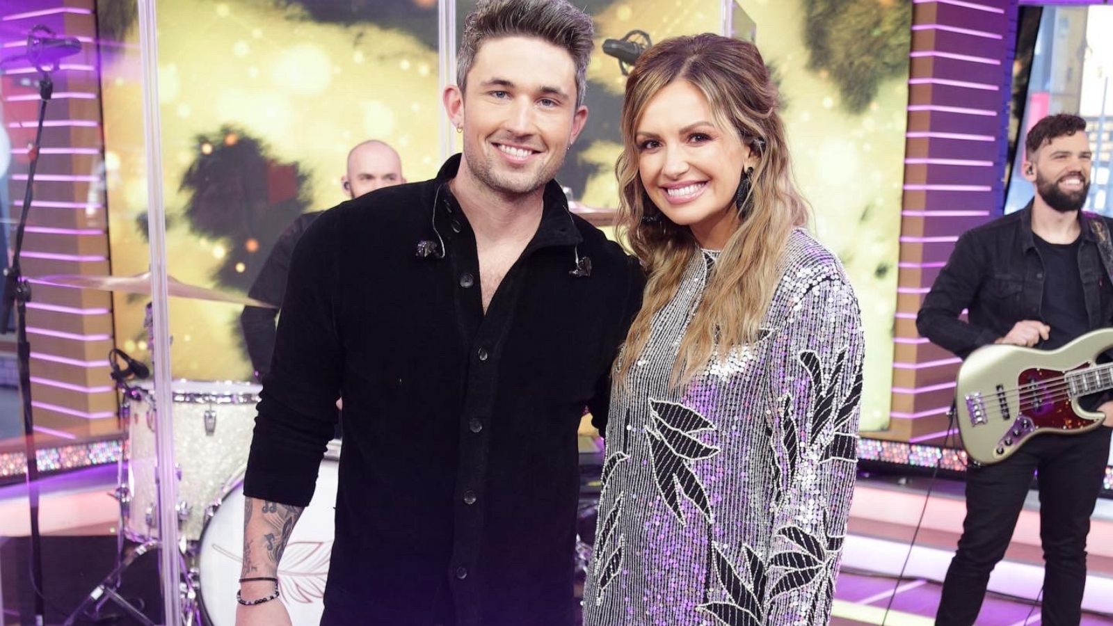 PHOTO: Michael Ray and Carly Pearce promote their duet "Finish Your Sentences" at "Good Morning America."