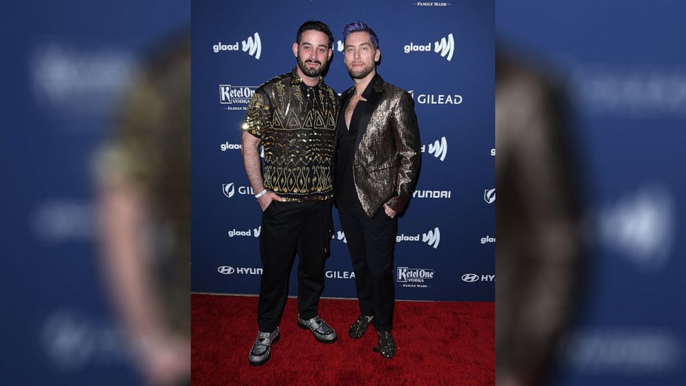 PHOTO: Michael Turchin and Lance Bass attend the 34th Annual GLAAD Media Awards at The Beverly Hilton, March 30, 2023, in Beverly Hills, Calif.