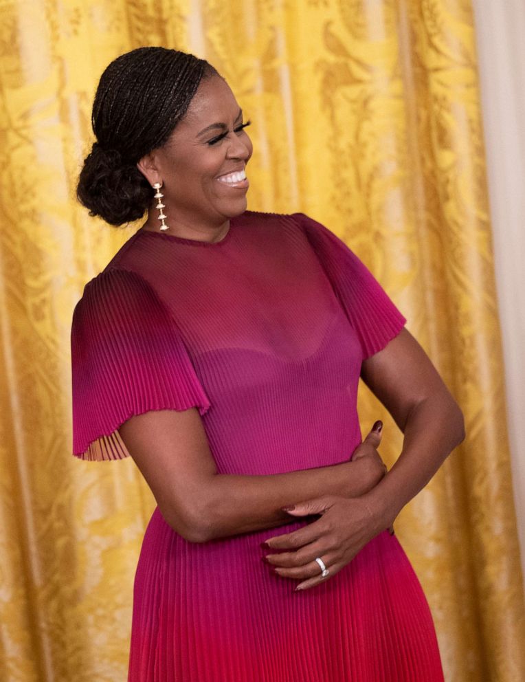 PHOTO: Former First Lady Michelle Obama participates in a ceremony to unveil the Obama's official White House portraits, Sept. 7, 2022 in Washington, DC.