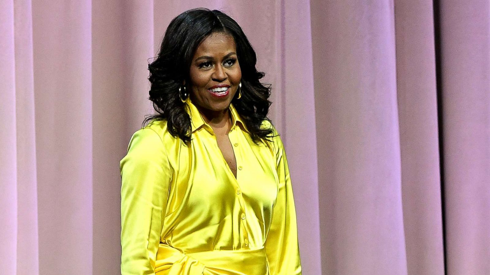 PHOTO: Former first lady Michelle Obama discusses her book "Becoming" at Barclays Center, Dec. 19, 2018, in New York City.