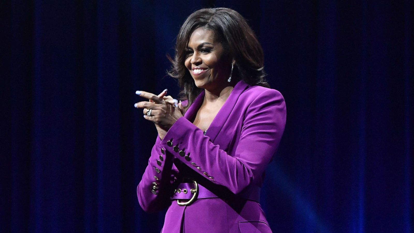 PHOTO: Former First Lady Michelle Obama attends 'Becoming: An Intimate Conversation with Michelle Obama' at State Farm Arena on May 11, 2019 in Atlanta.